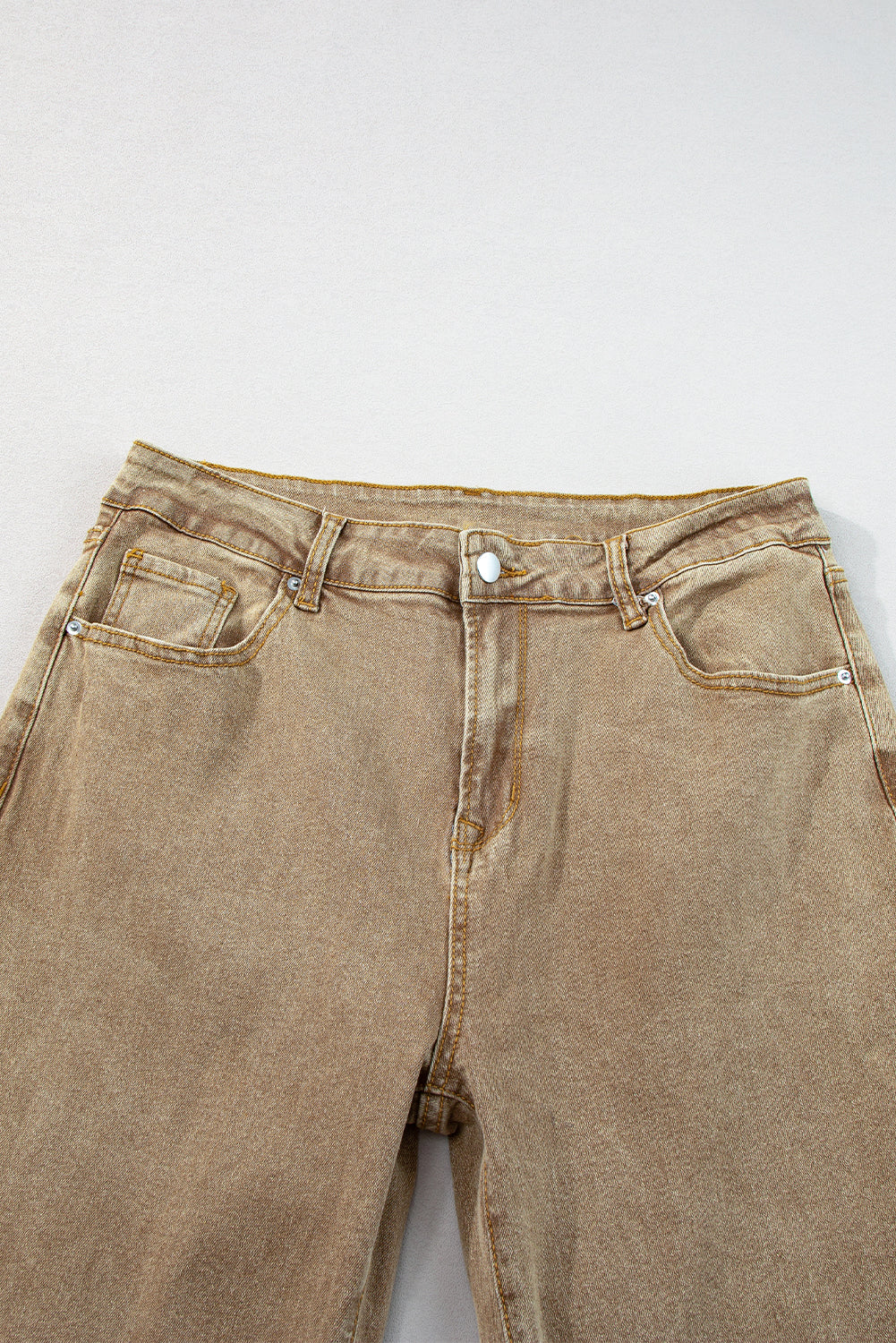 FRANCE Acid Washed High Rise Cropped Wide Leg Jeans