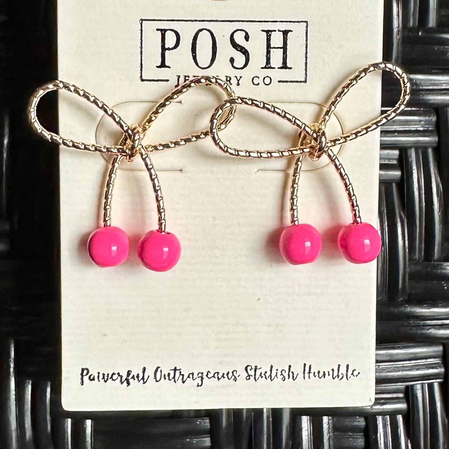 POSH Gold Bow Earrings