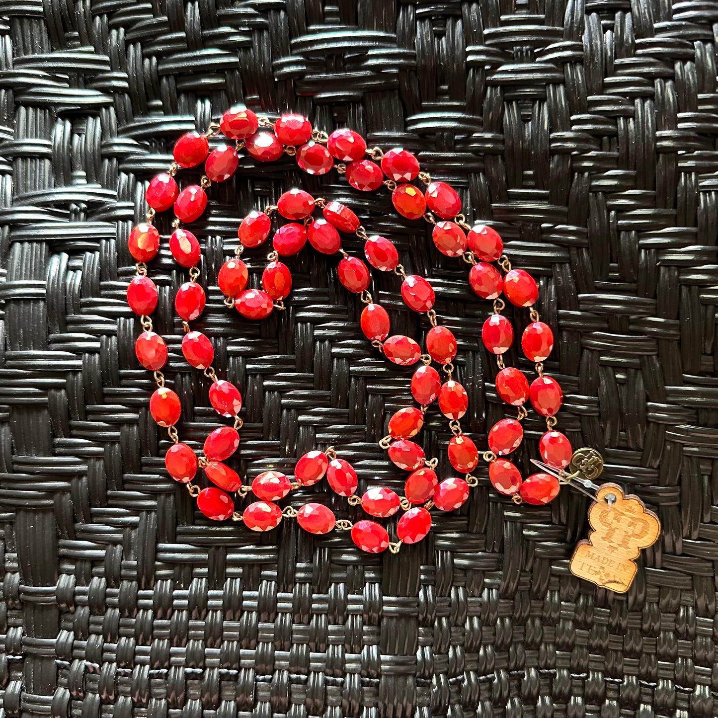 Pink Panache Red Beaded Necklace