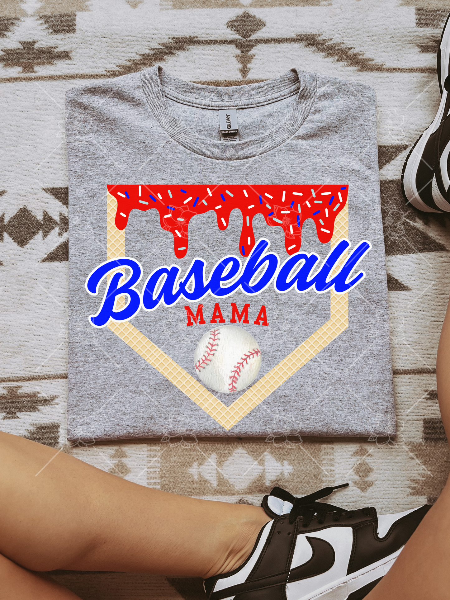 Baseball Drip Red Top- Multiple Styles