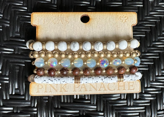 Pink Panache Bracelet Stack (Browns)