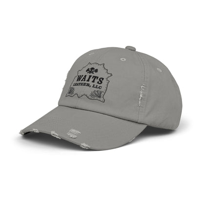 Waits Leather Unisex Distressed Cap