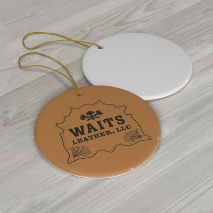 Waits Leather Ceramic Ornament, 4 Shapes