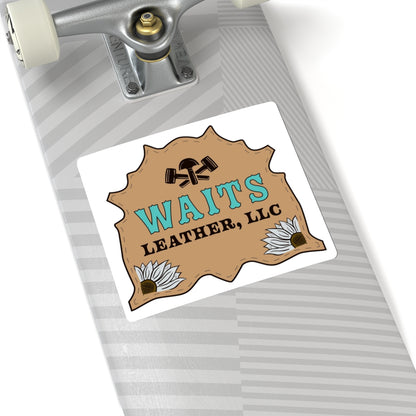 Waits Leather Kiss-Cut Stickers