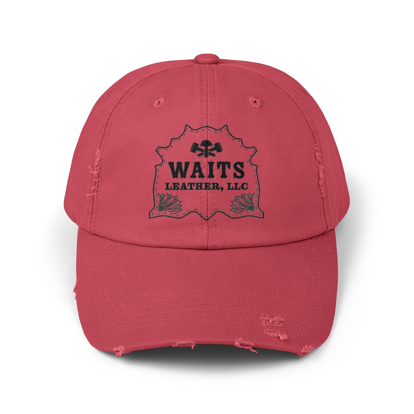 Waits Leather Unisex Distressed Cap