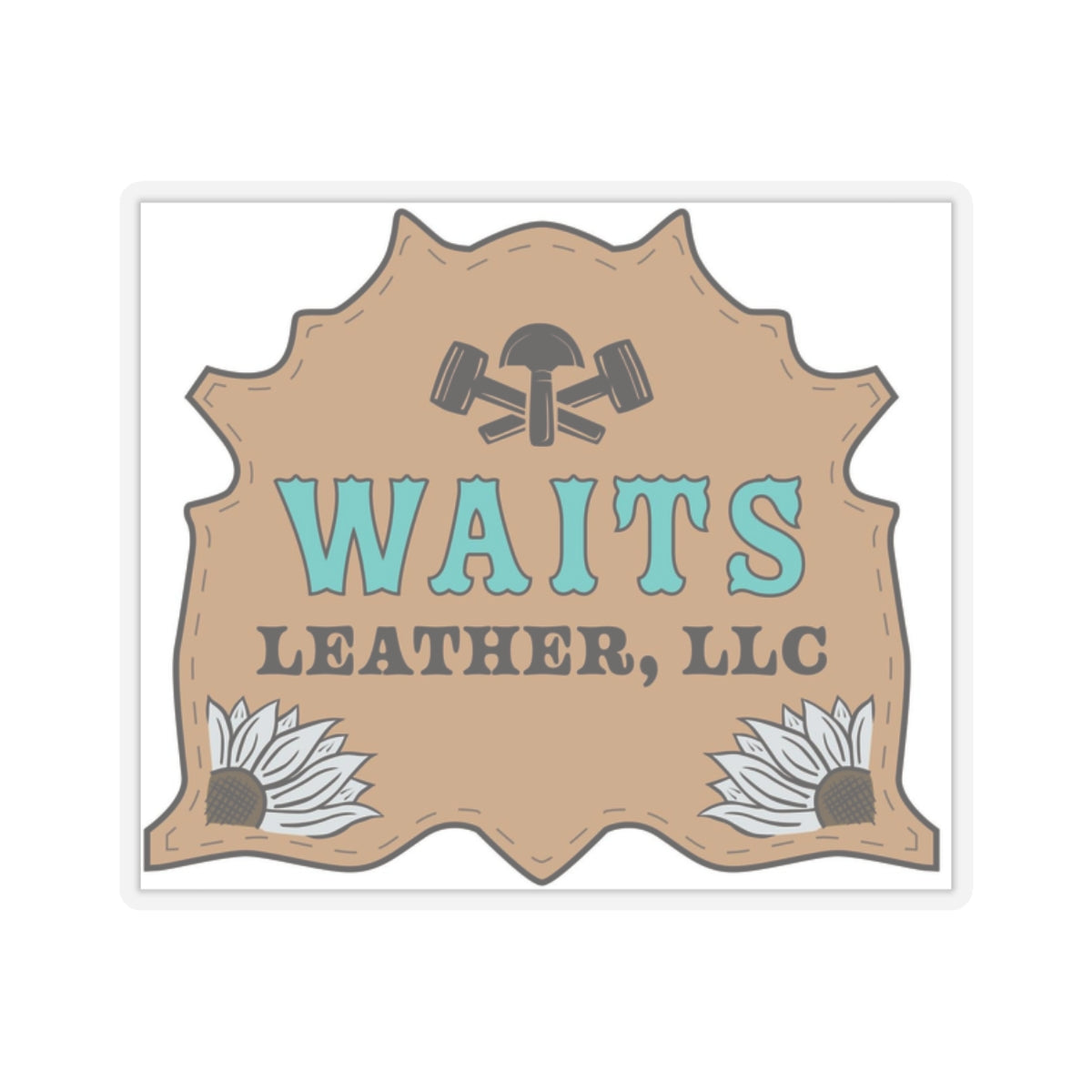 Waits Leather Kiss-Cut Stickers