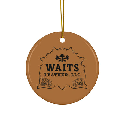 Waits Leather Ceramic Ornament, 4 Shapes