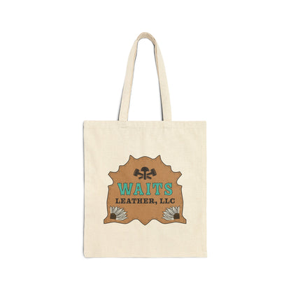 Waits Leather Cotton Canvas Tote Bag