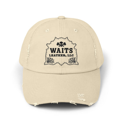 Waits Leather Unisex Distressed Cap