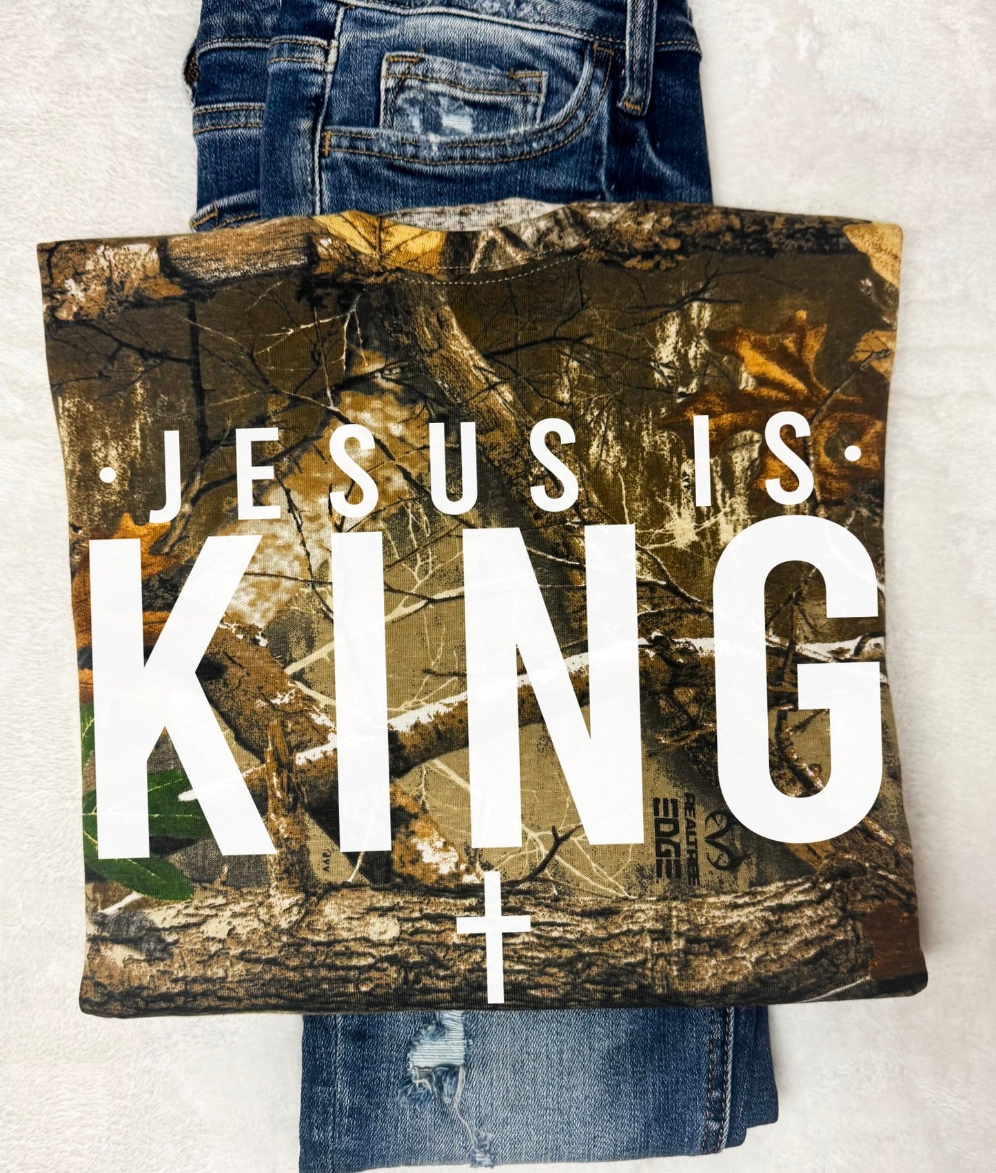 Jesus is King - Camo Tee