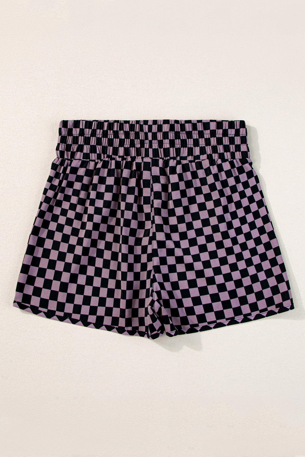 Brown Checkered Athletic Shorts