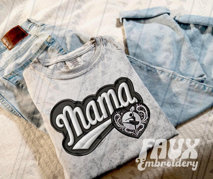 FAUX Varsity Mama Sweatshirt