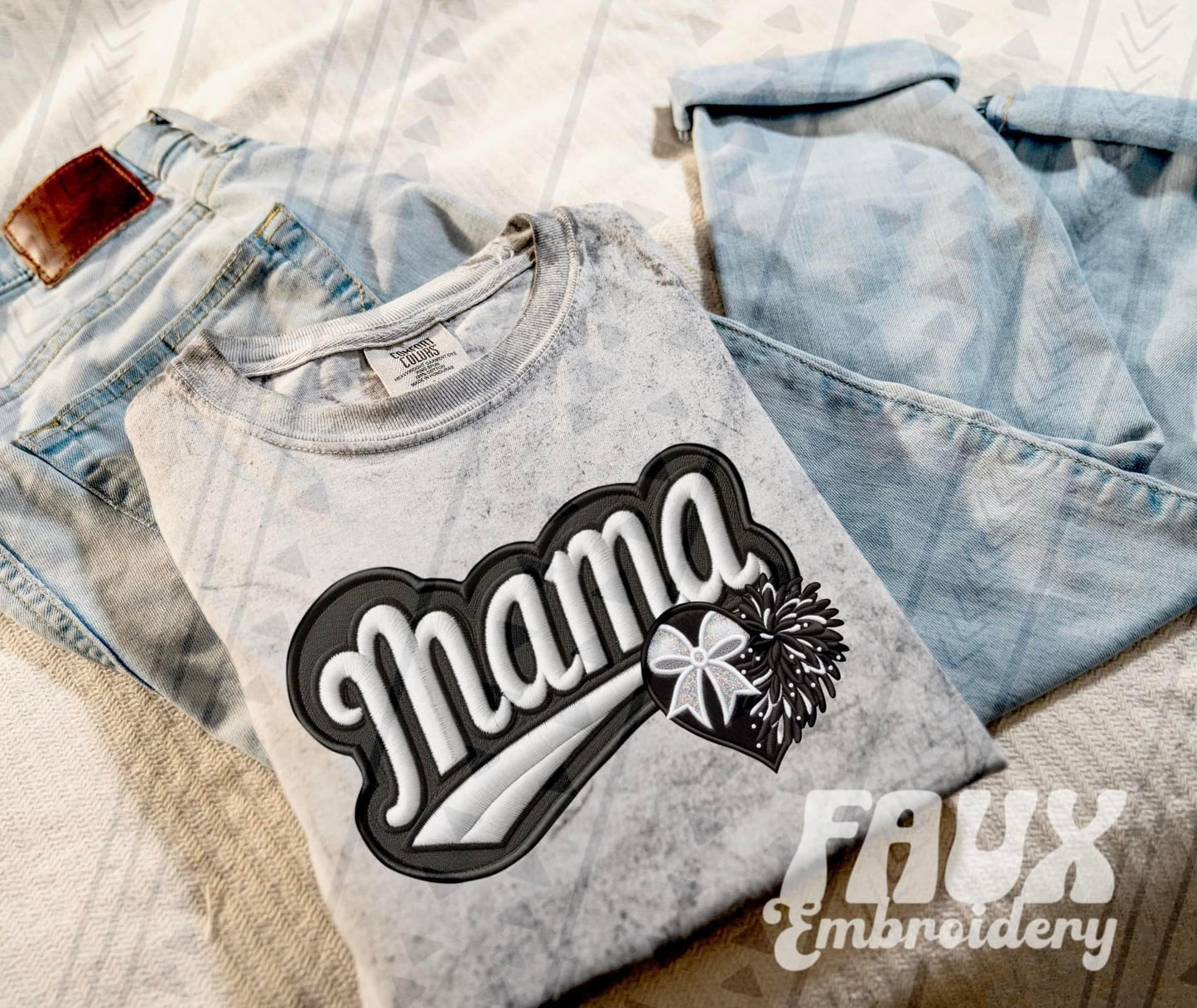 FAUX Varsity Mama Sweatshirt