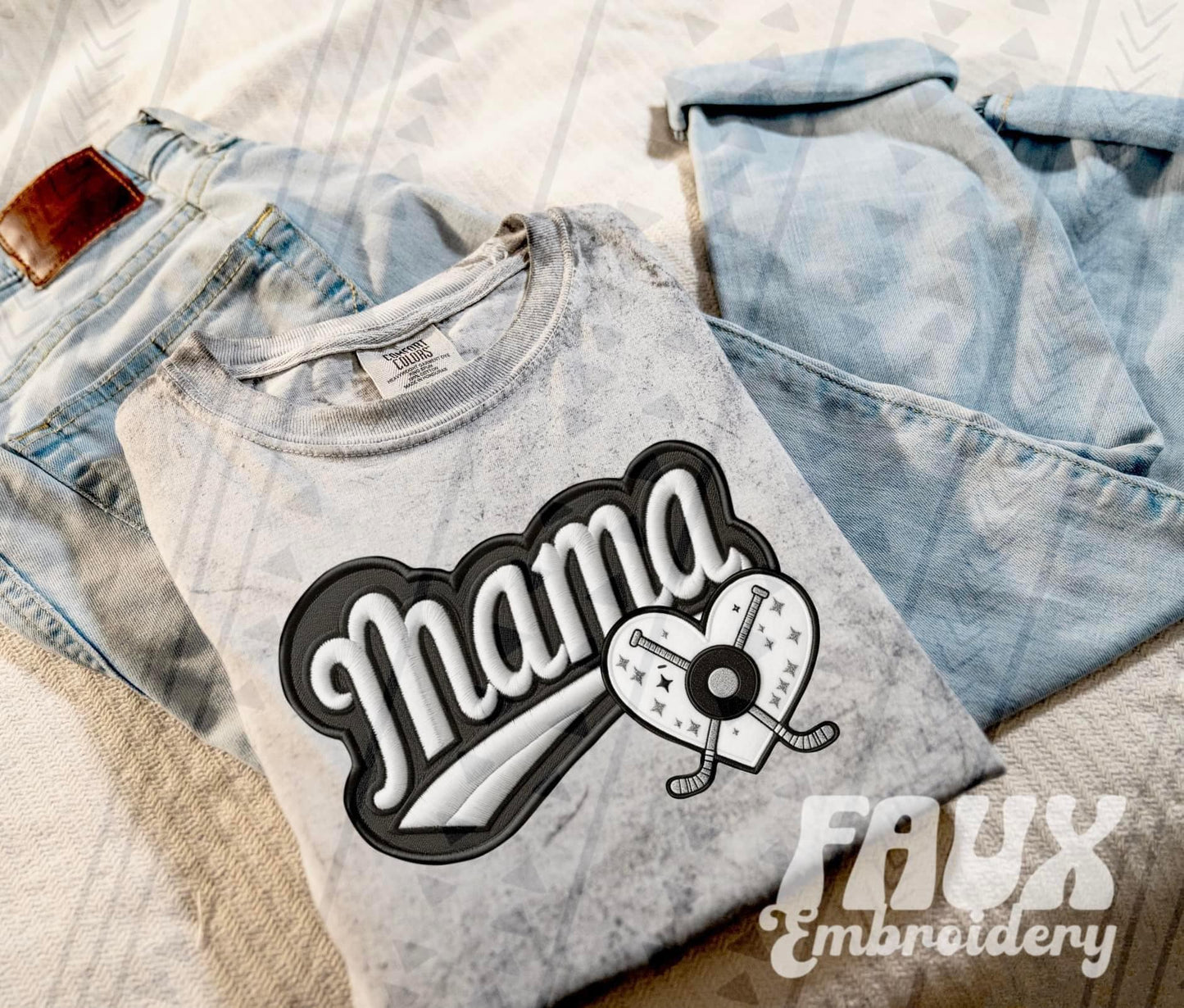 FAUX Varsity Mama Sweatshirt