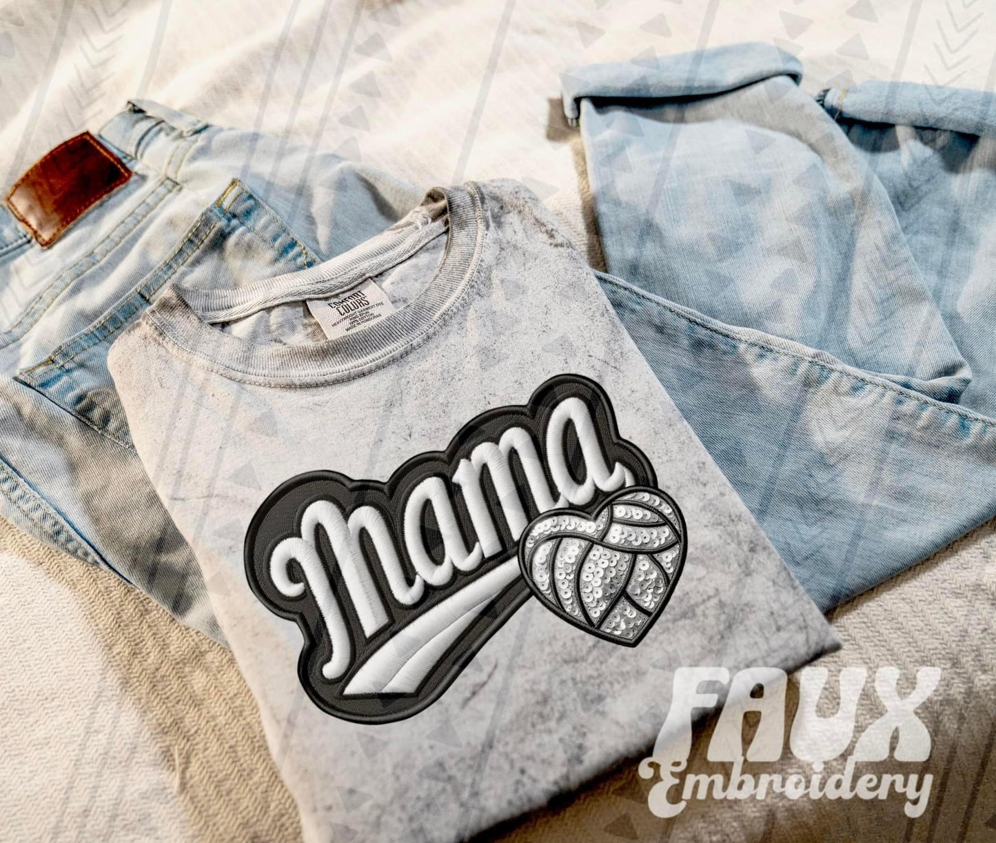 FAUX Varsity Mama Sweatshirt