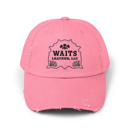 Waits Leather Unisex Distressed Cap