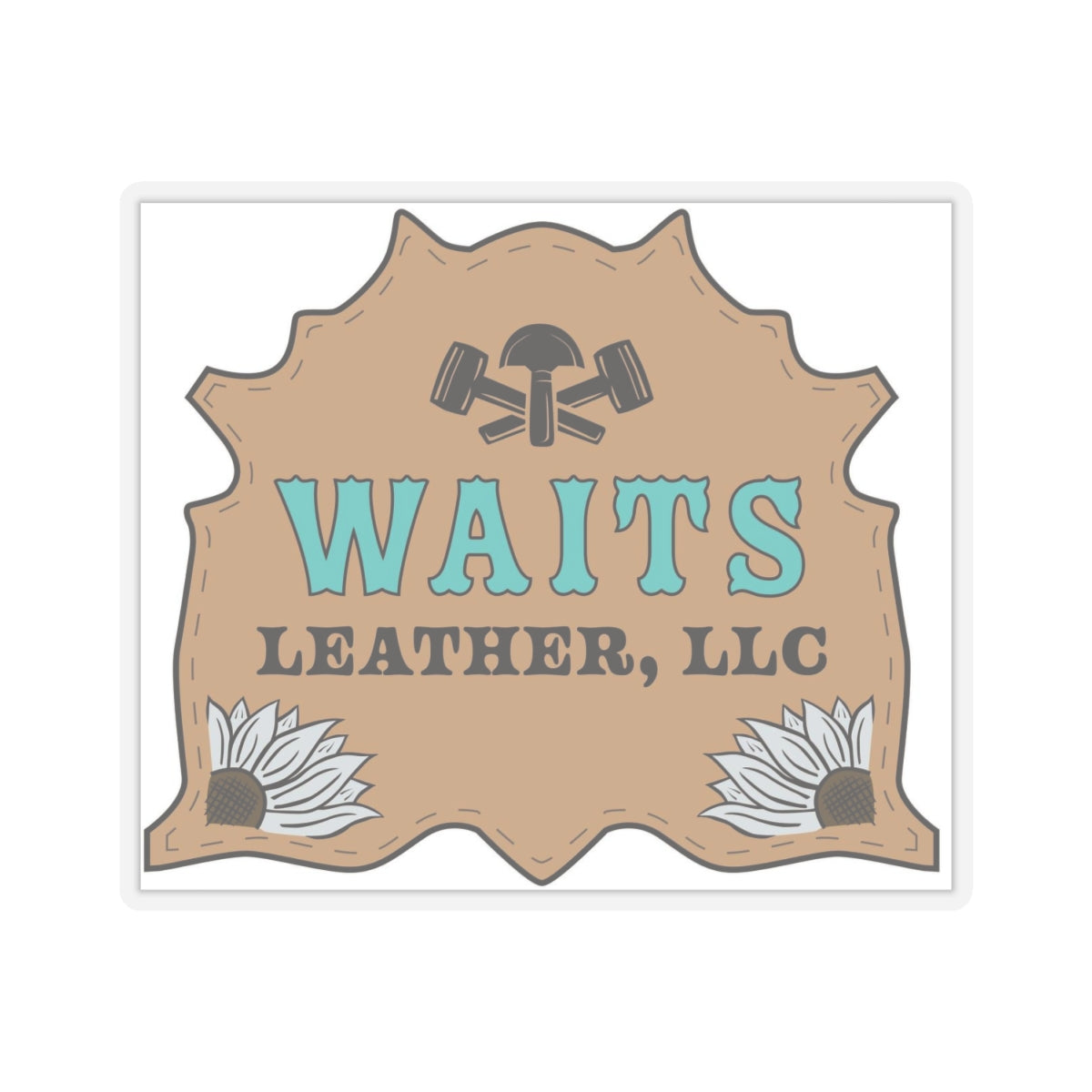 Waits Leather Kiss-Cut Stickers