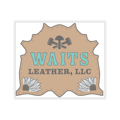 Waits Leather Kiss-Cut Stickers