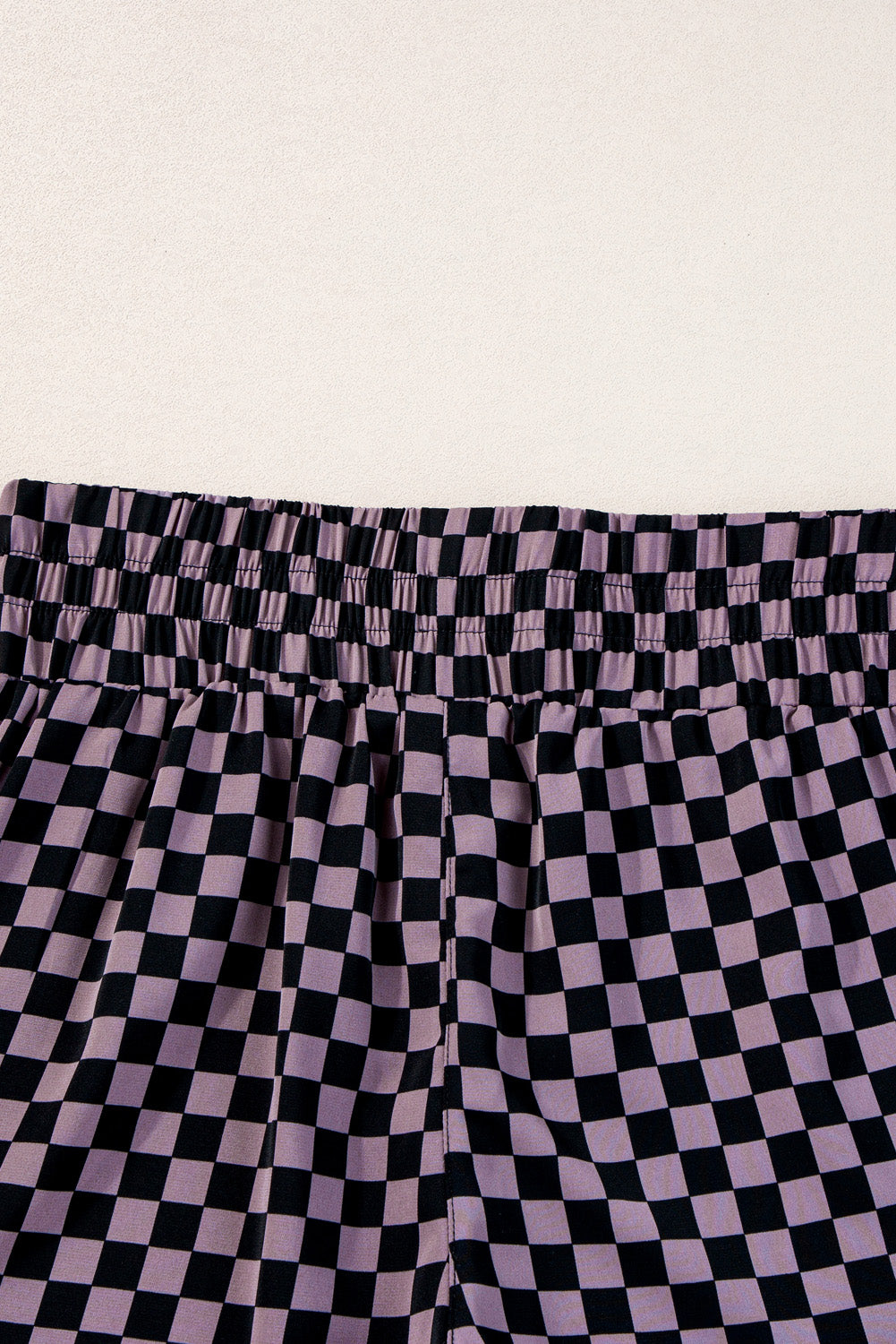 Brown Checkered Athletic Shorts