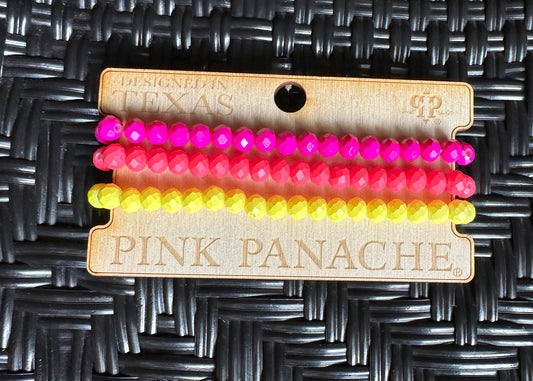 Pink Panache Bracelet Stack (Neon 3)