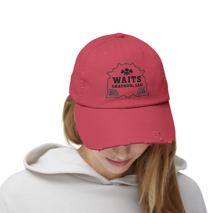 Waits Leather Unisex Distressed Cap