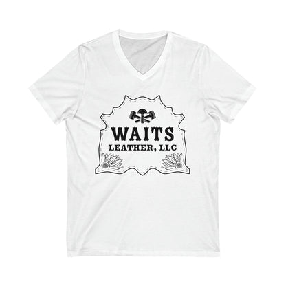 Waits Leather Unisex Jersey Short Sleeve V-Neck Tee