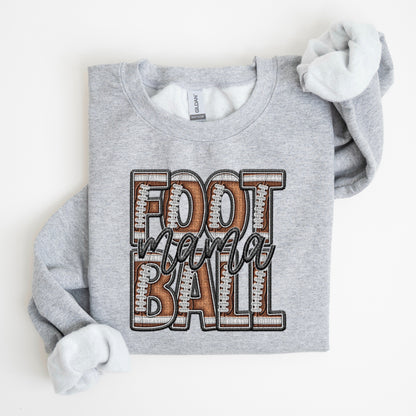 Football Family Member Sweatshirt FAUX embroidery - Multiple Styles