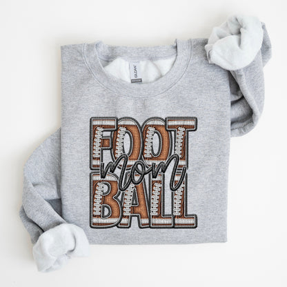 Football Family Member Sweatshirt FAUX embroidery - Multiple Styles