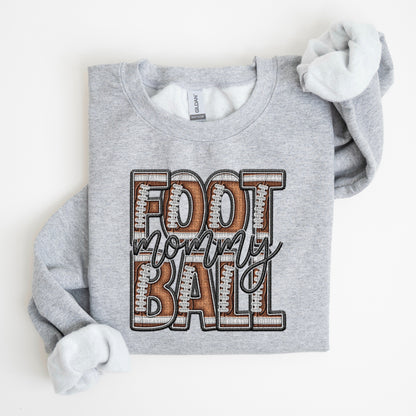 Football Family Member Sweatshirt FAUX embroidery - Multiple Styles