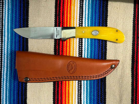 Moore Maker Knife #5101 Drop Point Hunter Yellow Bone