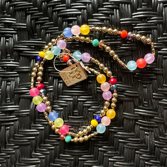Pink Panache Colorful Beaded Necklace
