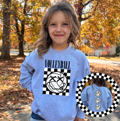 Checkered Sport Face - YOUTH Sweatshirt